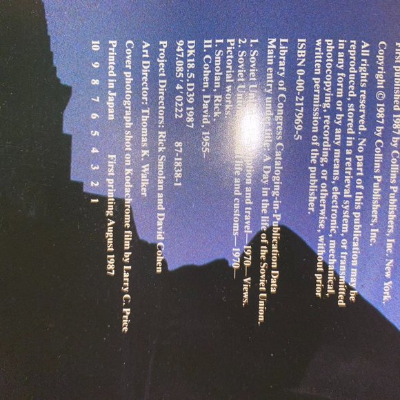 New 1987 A Day in the Life of the Soviet Union: Photographed by Smolan, Rick - Picture 2 of 3